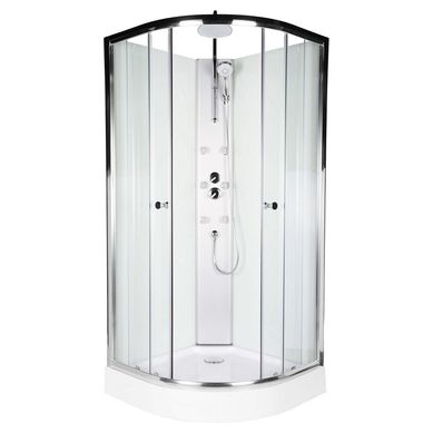 Cabina de Ducha Curva 90x90x223cm Cromada