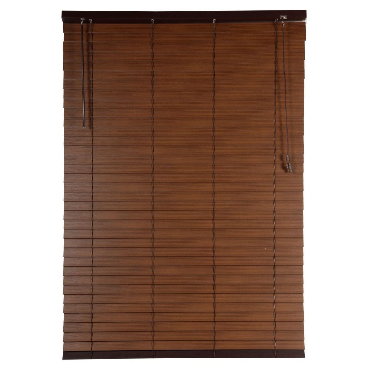 JUST HOME COLLECTION - Persiana Horizontal De Madera Color Chocolate 120x165