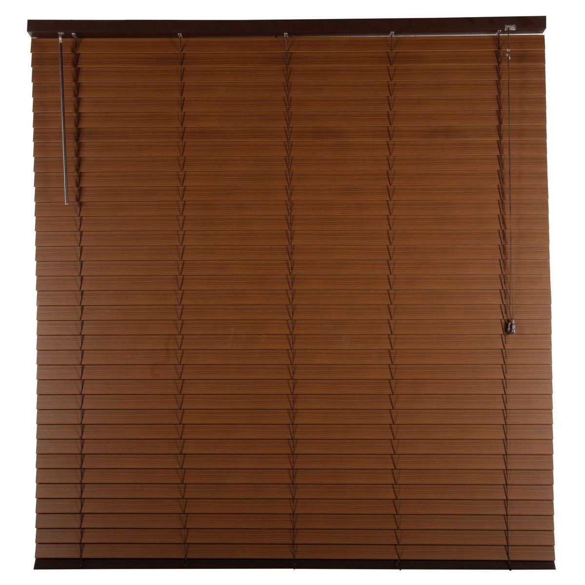 JUST HOME COLLECTION - Persiana Horizontal De Madera Color Chocolate 160x165cm