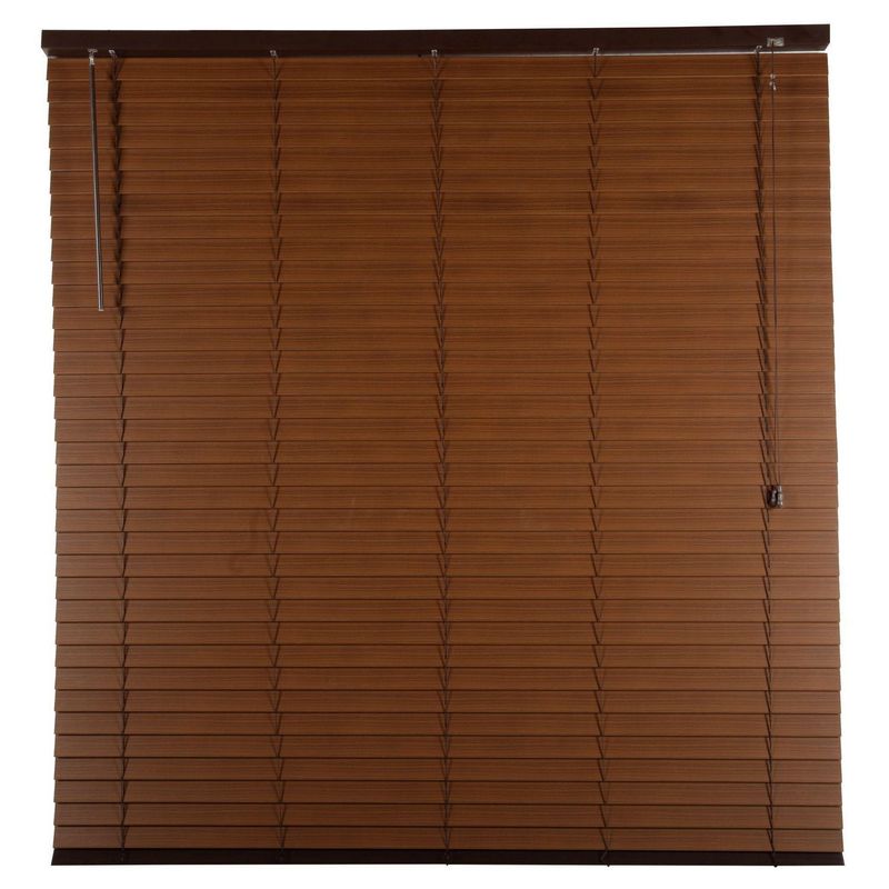 JUST HOME COLLECTION - Persiana Horizontal De Madera Color Chocolate 160x165cm