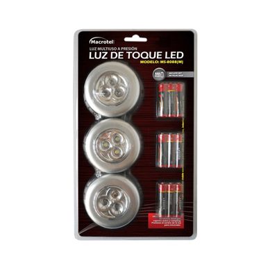 Pack 3 focos Led luz de toque