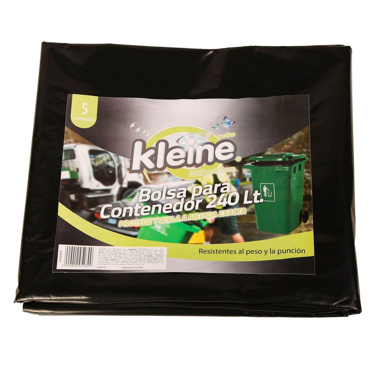 KLEINE - Bolsa para basura 240 Litros 5und