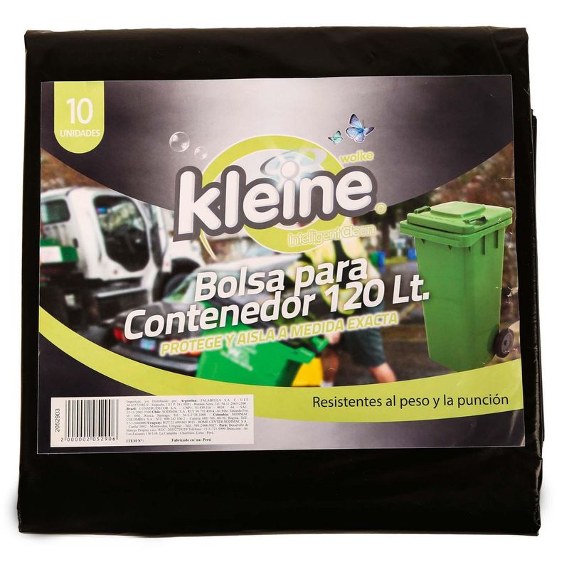 KLEINE - Bolsa para basura 120 L pack x 10