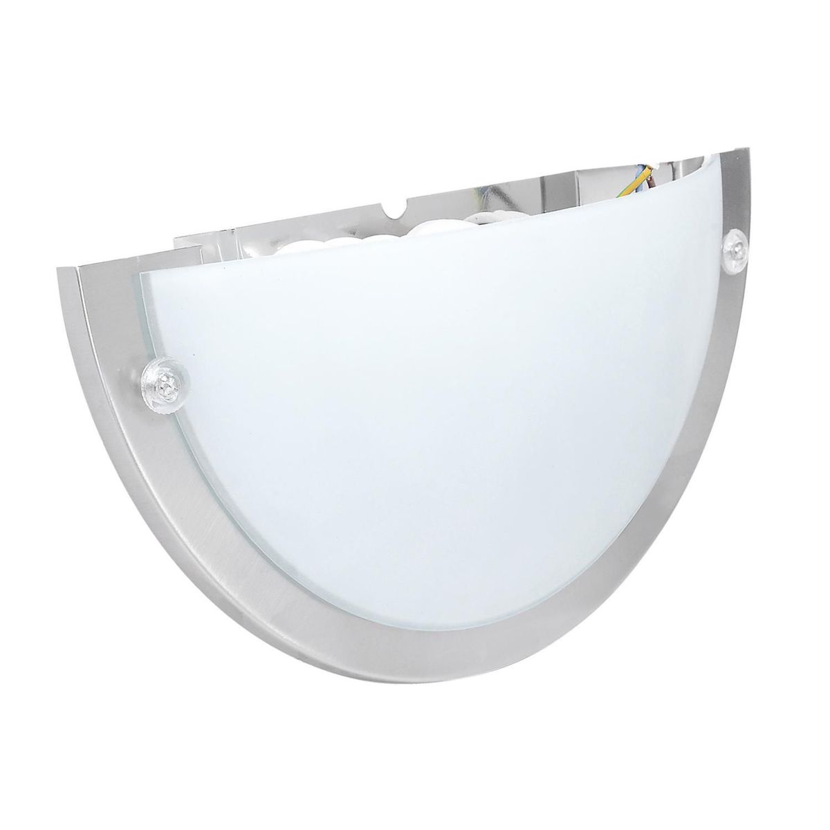 CASA BONITA - Braquete de Pared Exterior Vidrio Niquel 27E 27cm