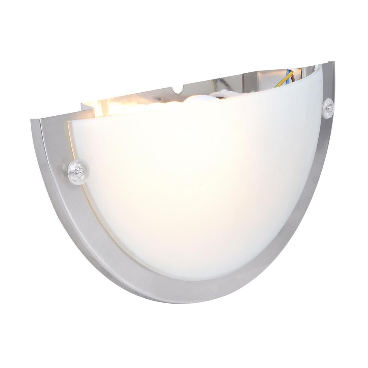 CASA BONITA - Braquete de Pared Exterior Vidrio Niquel 27E 27cm