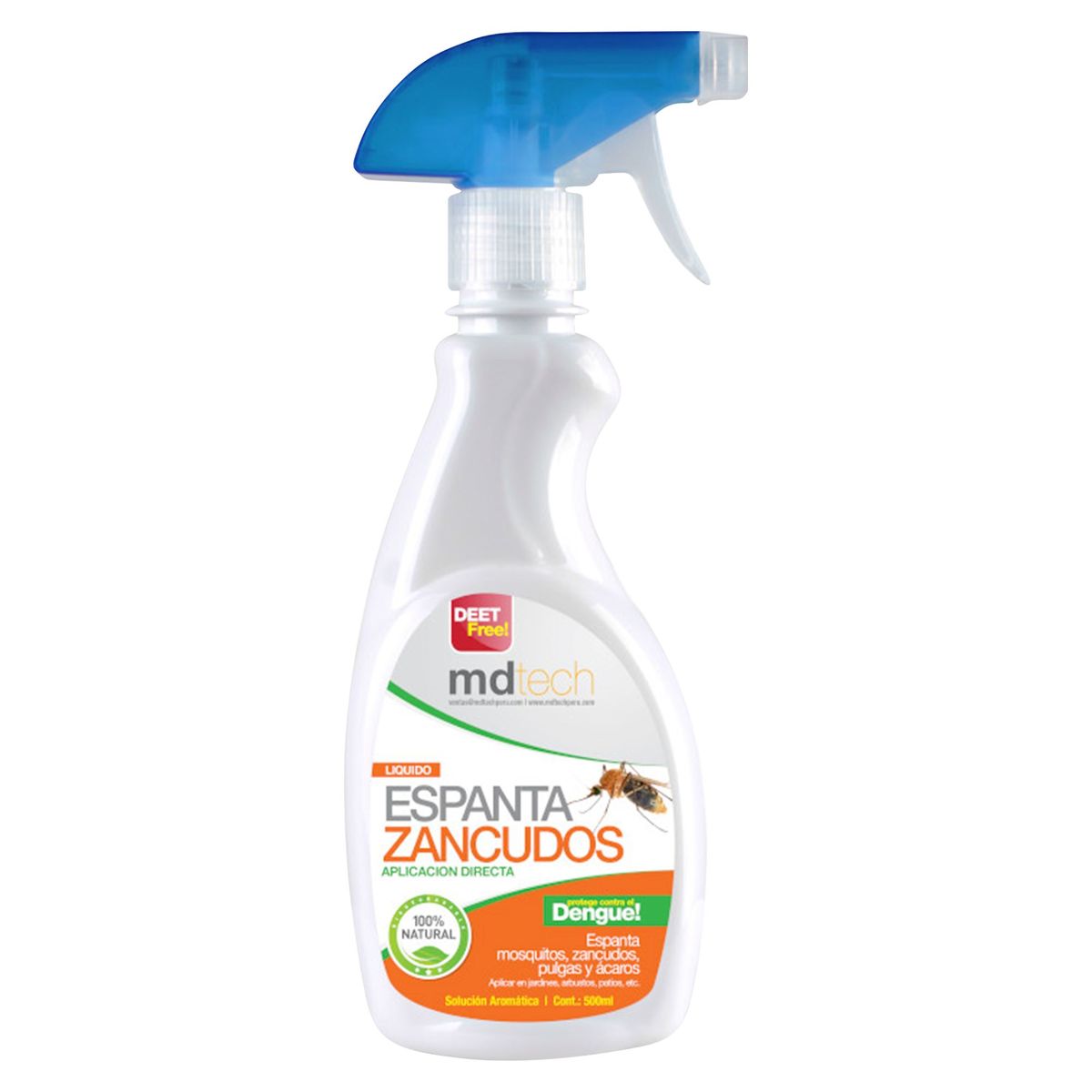 MDTECH - Líquido Espanta Zancudos 500 ml Spray (210) Repele zancudos y mosquitos.