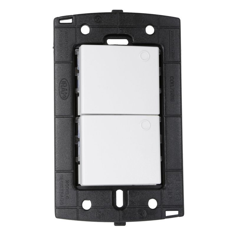 HALUX - Interruptor Doble Halux Piano Quadra Blanco
