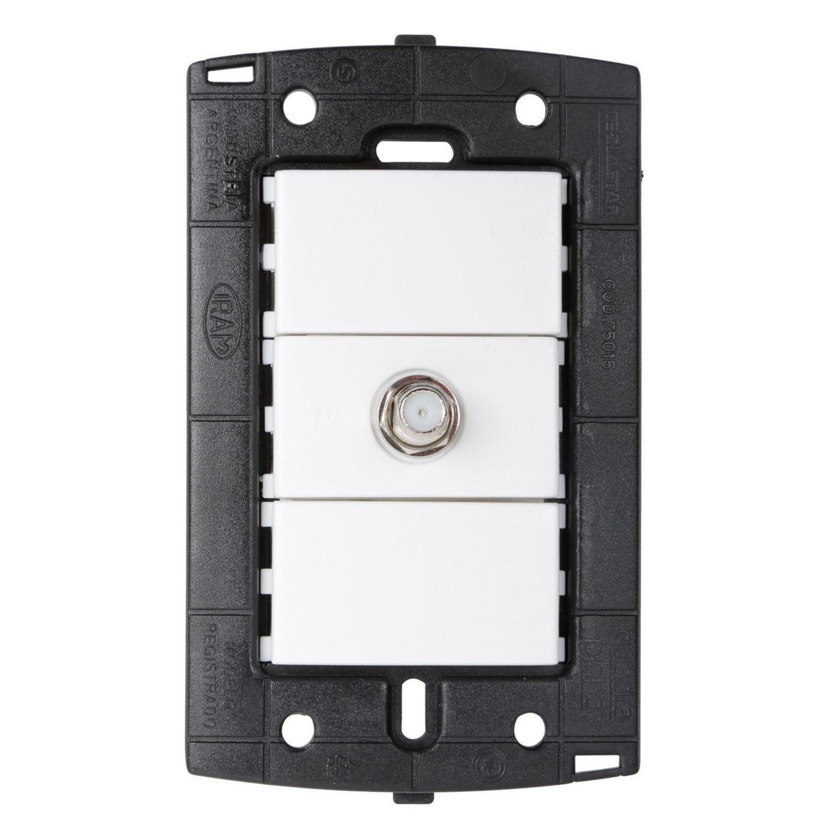 HALUX - Toma Coaxial Piano/Quadra Blanco