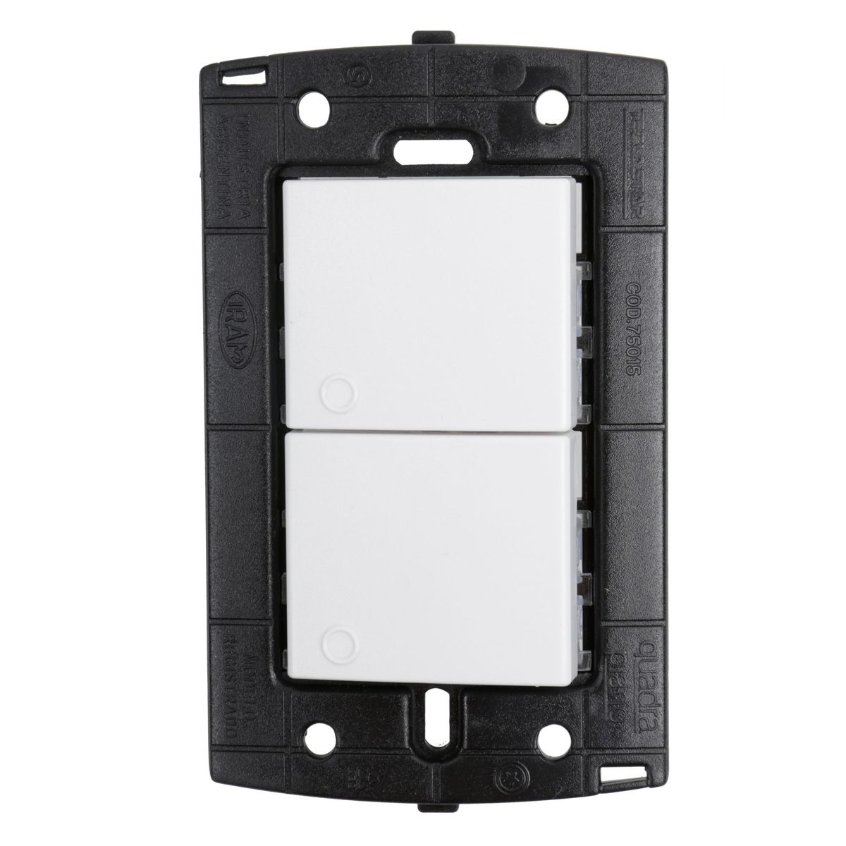 HALUX - Conmutador Doble Piano Quadra Blanco