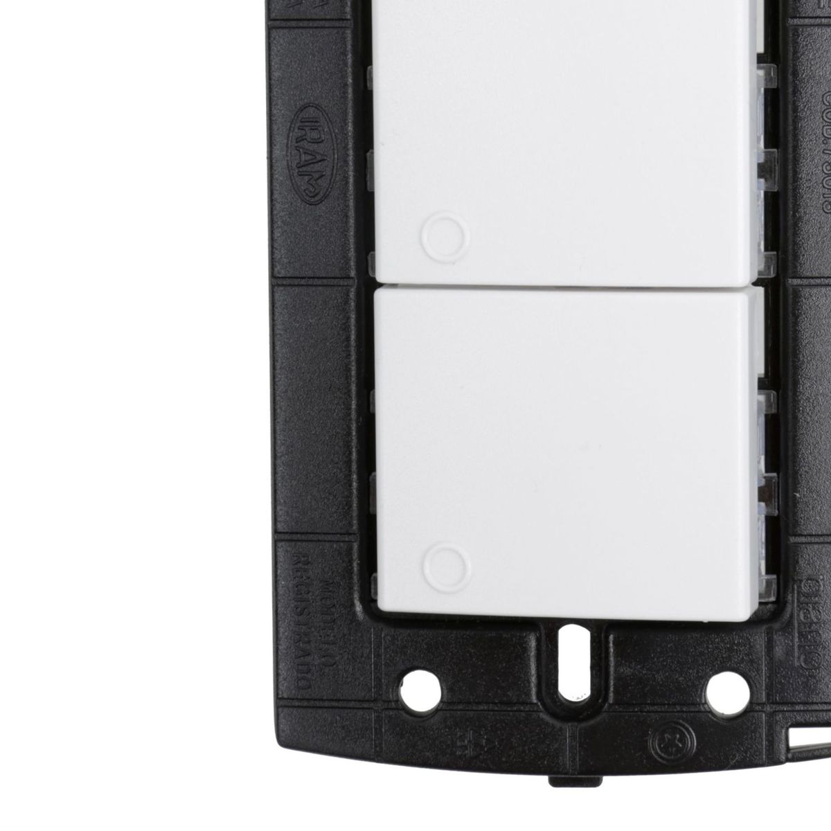 HALUX - Conmutador Doble Piano Quadra Blanco