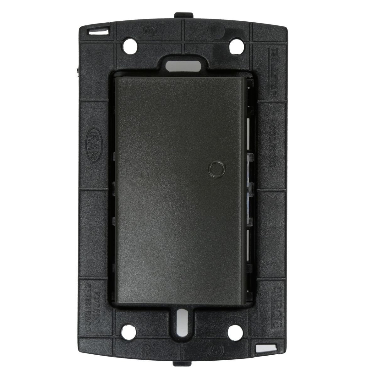 HALUX - Interruptor Simple Piano Quadra Negro