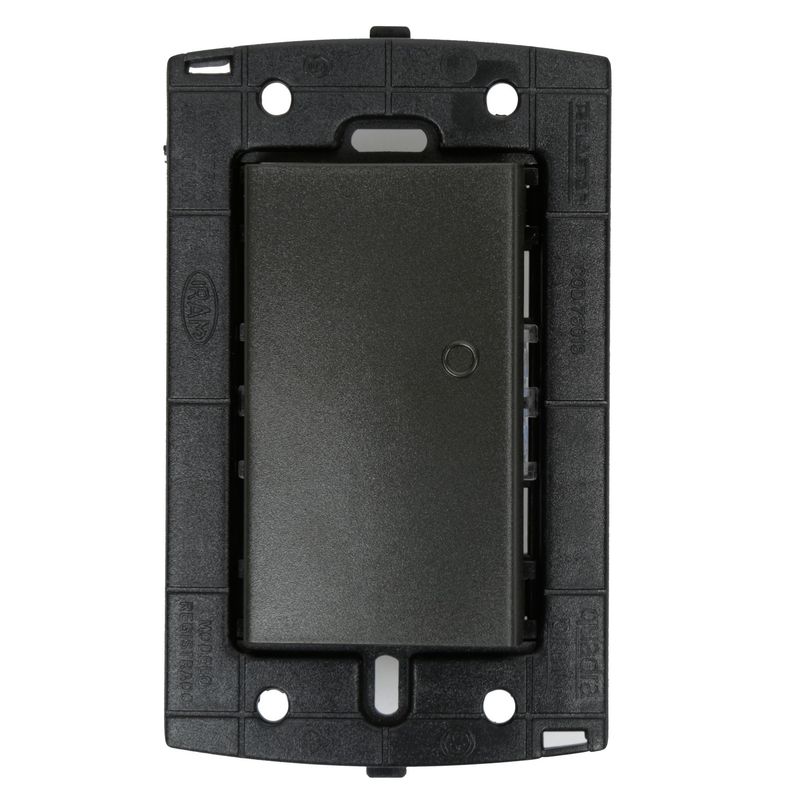 HALUX - Interruptor Simple Halux Piano Quadra Negro