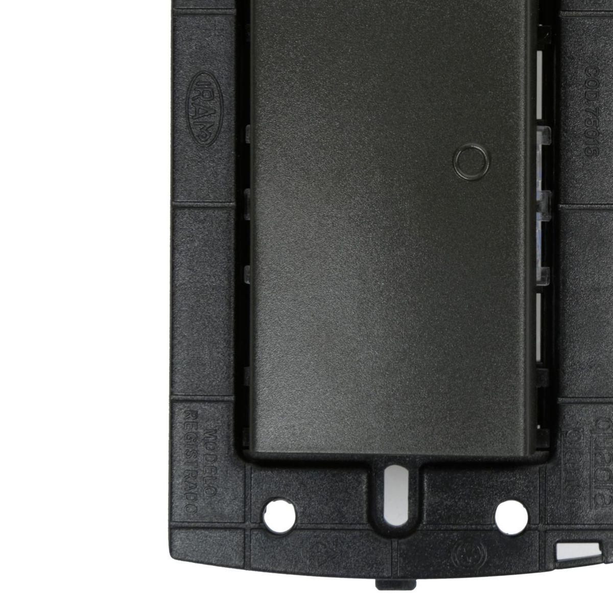 HALUX - Interruptor Simple Piano Quadra Negro