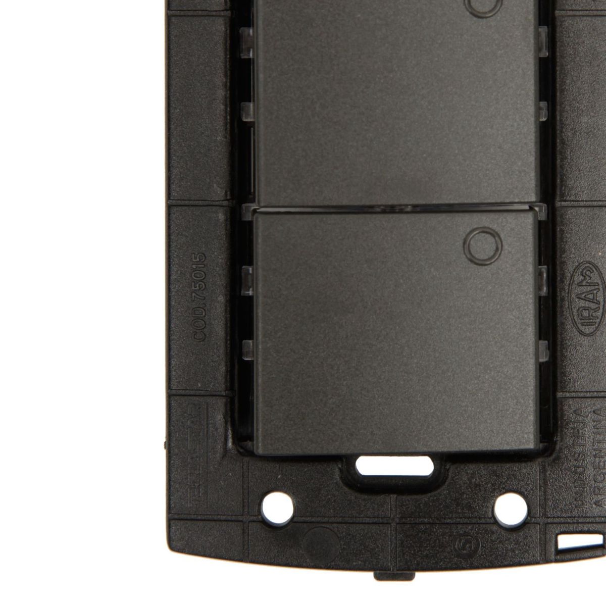 HALUX - Interruptor Doble Piano Quadra Negro