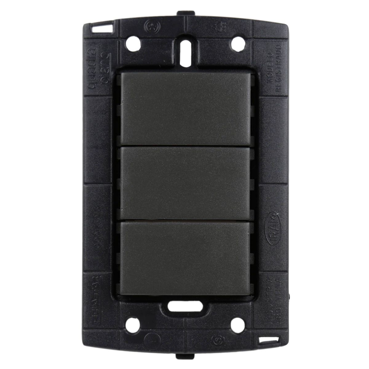 HALUX - Pulsador Piano Quadra Negro