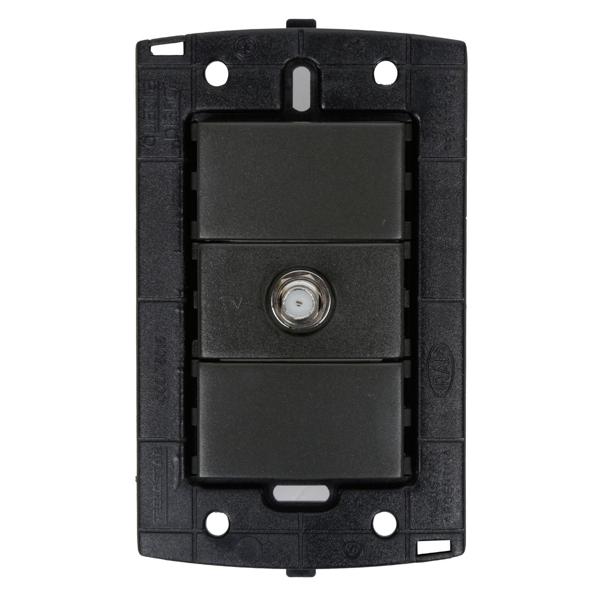 HALUX - Toma Coaxial TV Piano Quadra Negro