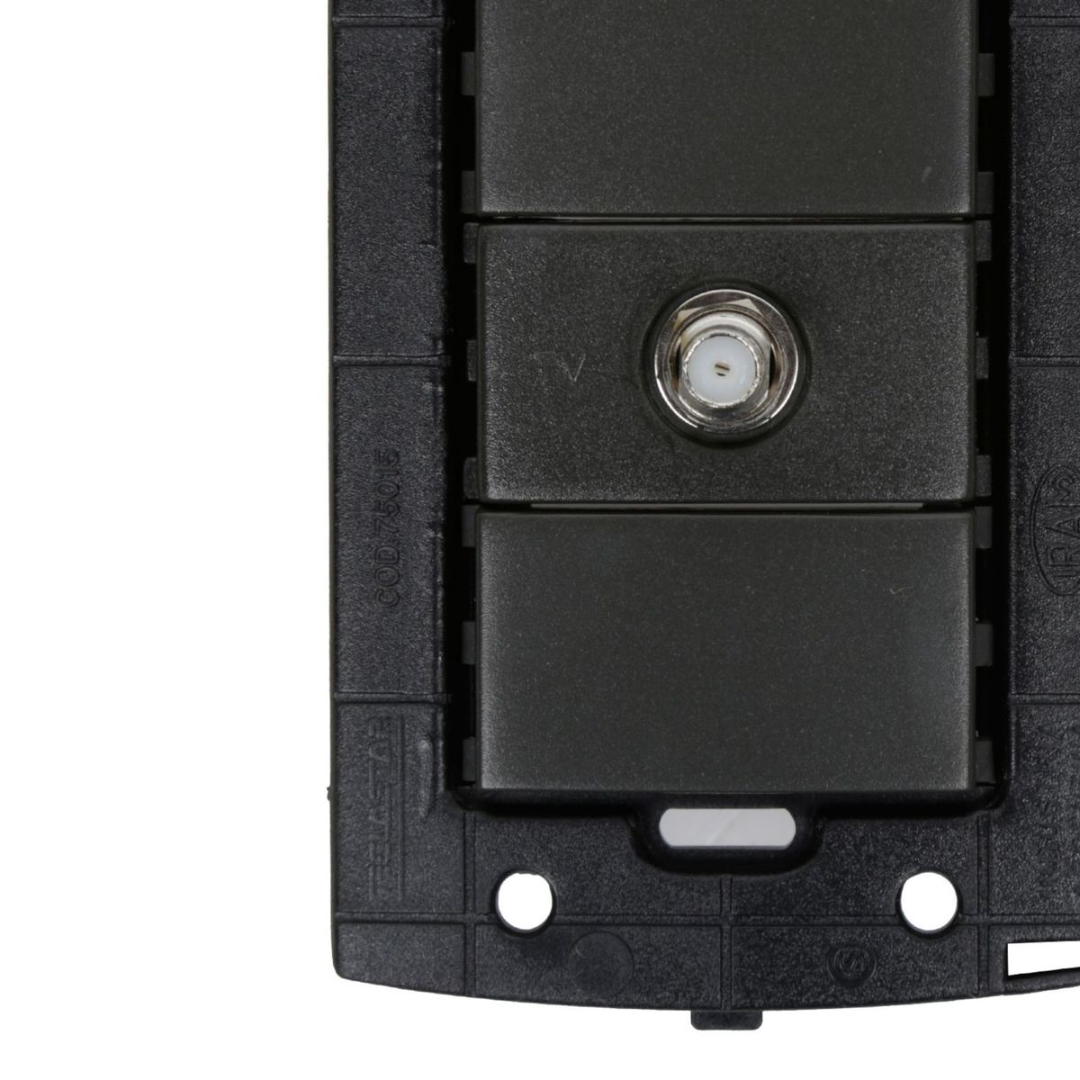 HALUX - Toma Coaxial TV Piano Quadra Negro