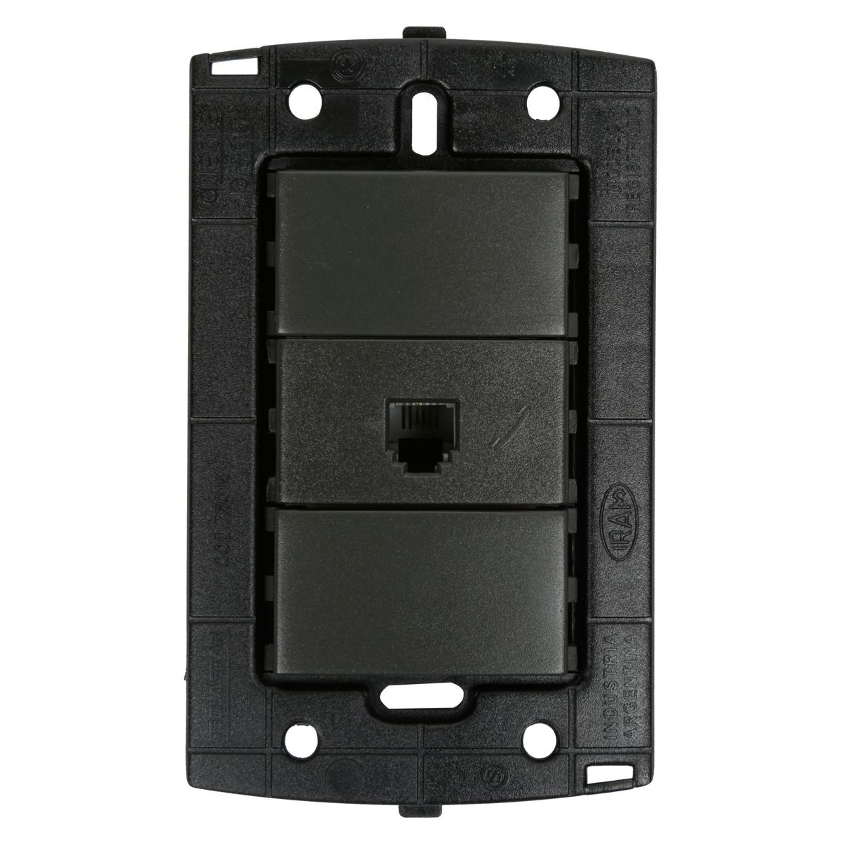 HALUX - Toma Telefonica Piano Quadra Negro