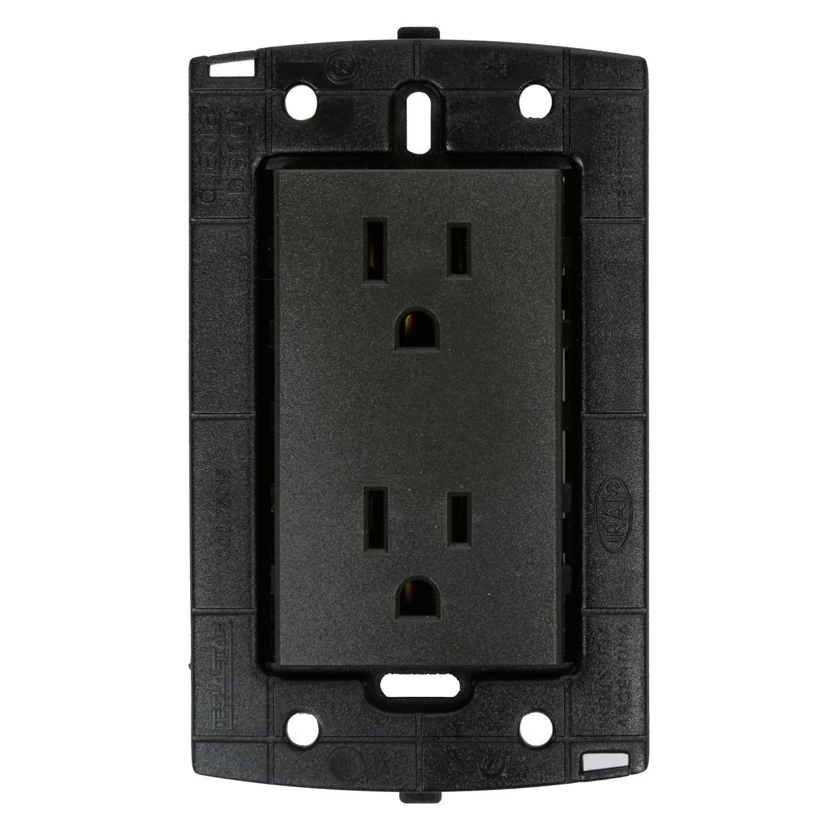 HALUX - Tomacorriente Doble Americana P/T Piano Quadra Negro