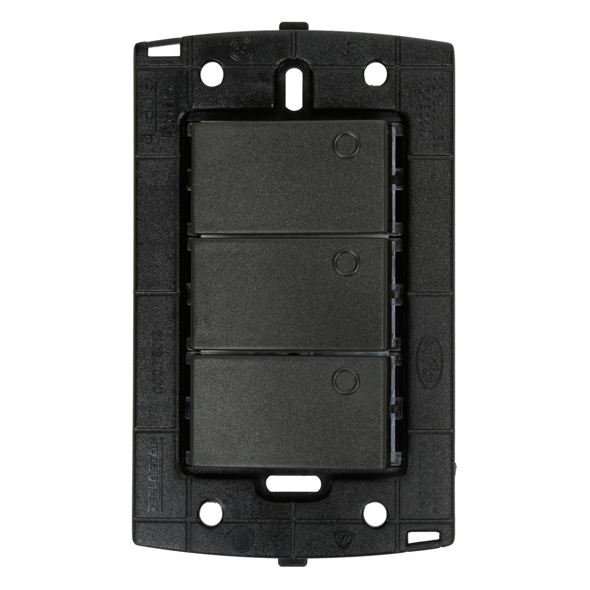 HALUX - Conmutador Triple Piano Quadra Negro