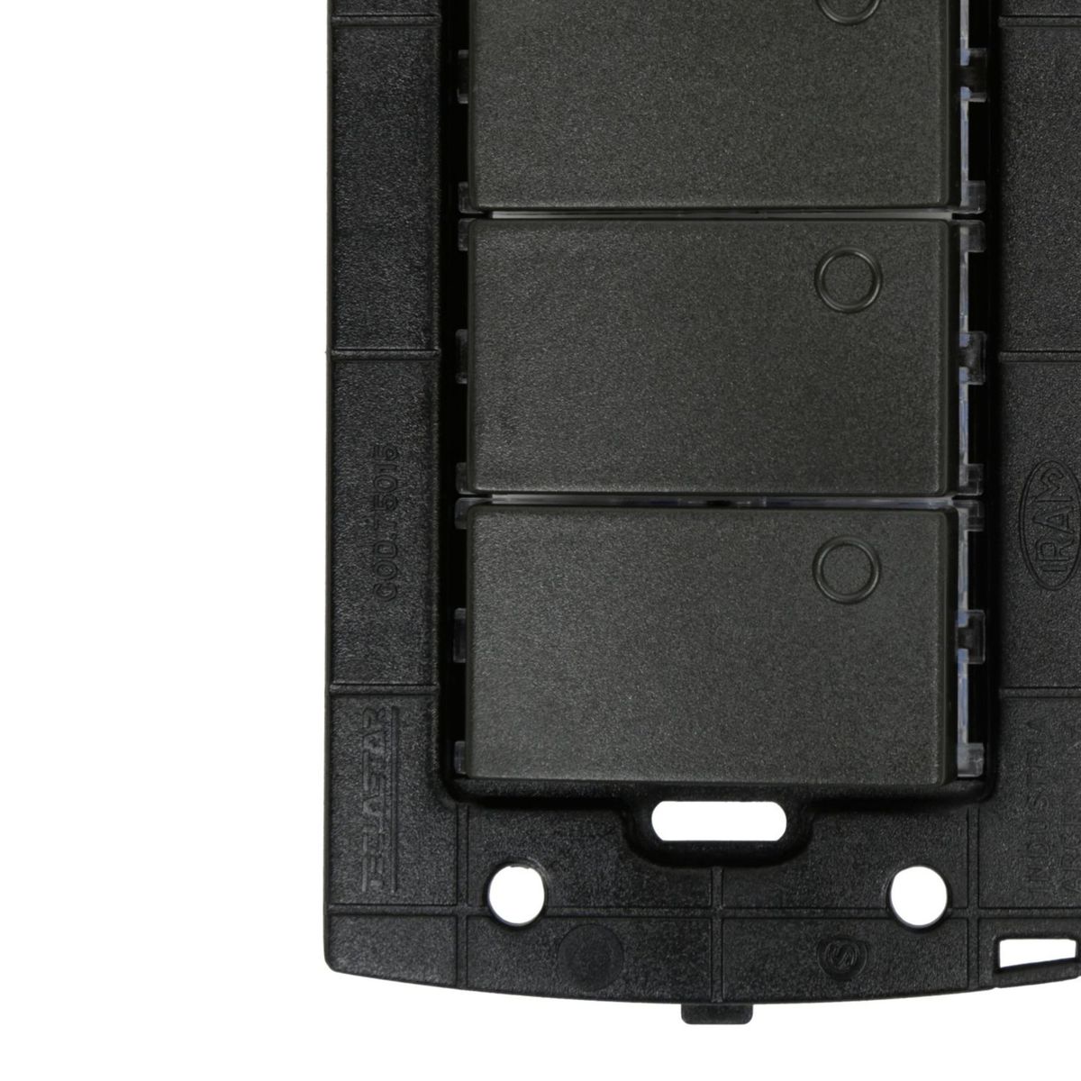 HALUX - Conmutador Triple Piano Quadra Negro