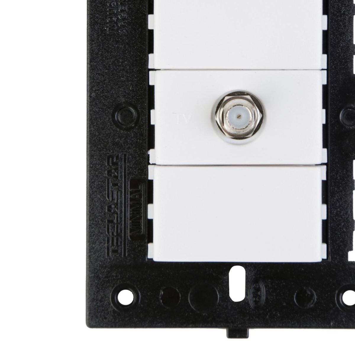 HALUX - Toma Coaxial TV Minimal Blanco