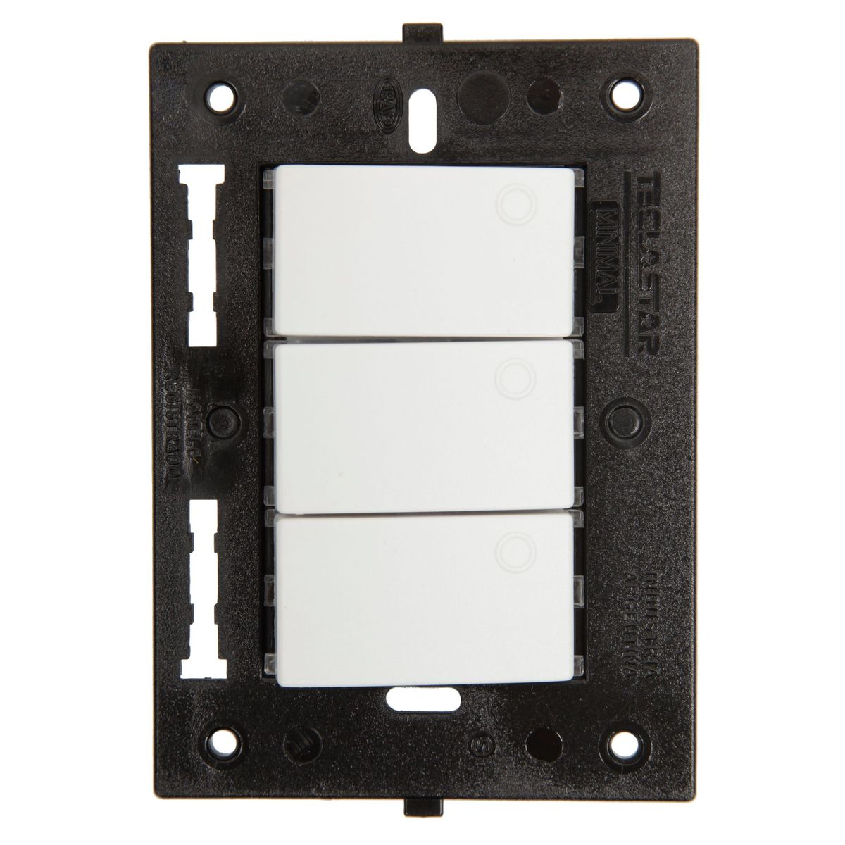 HALUX - Interruptor Triple Halux Minimal Blanco