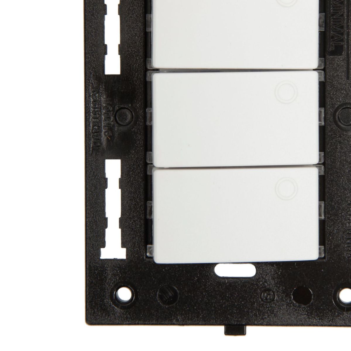 HALUX - Interruptor Triple Halux Minimal Blanco