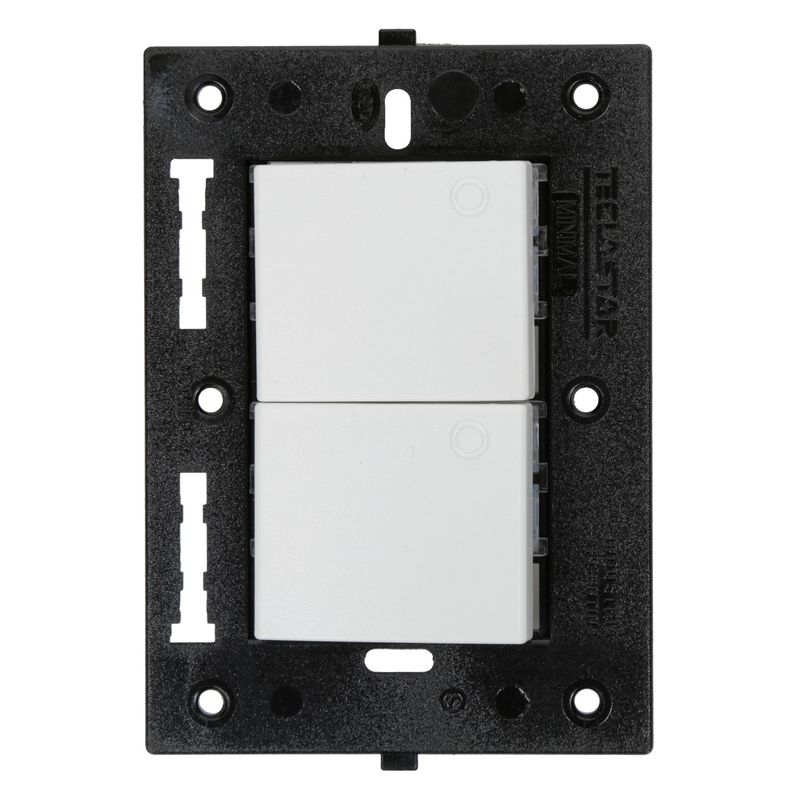 HALUX - Conmutador Doble Minimal Blanco