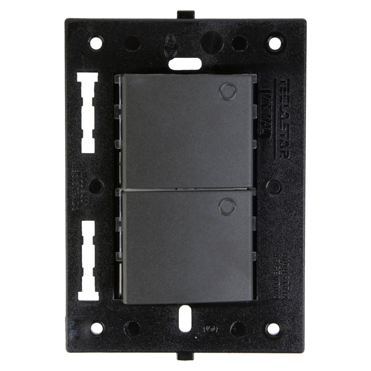 HALUX - Interruptor Doble Halux Minimal Negro