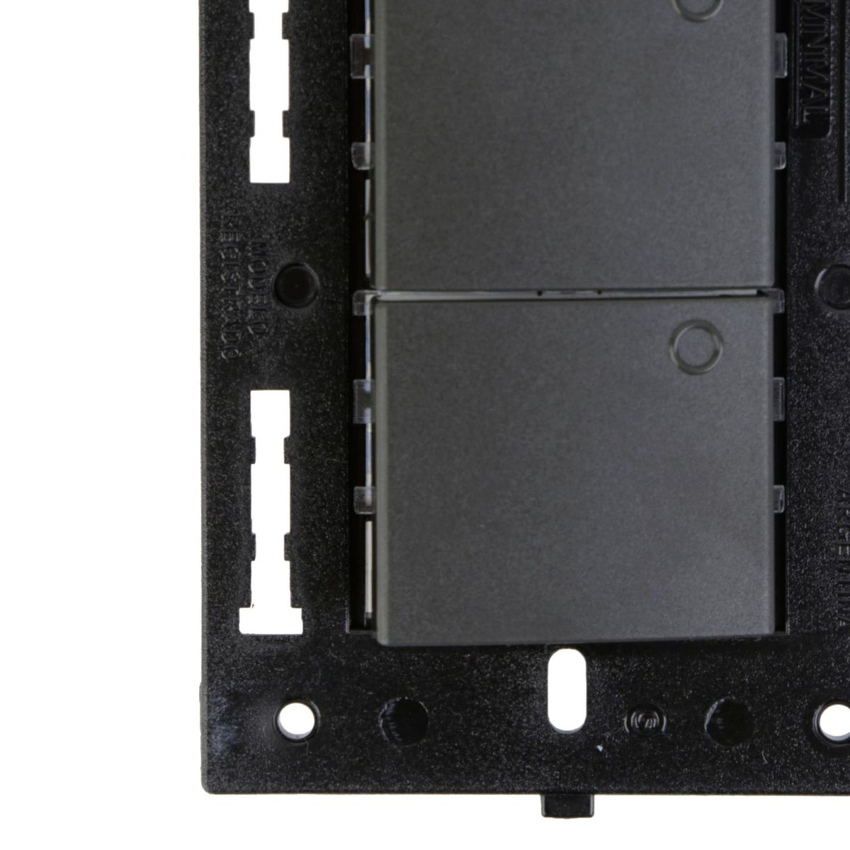 HALUX - Interruptor Doble Halux Minimal Negro