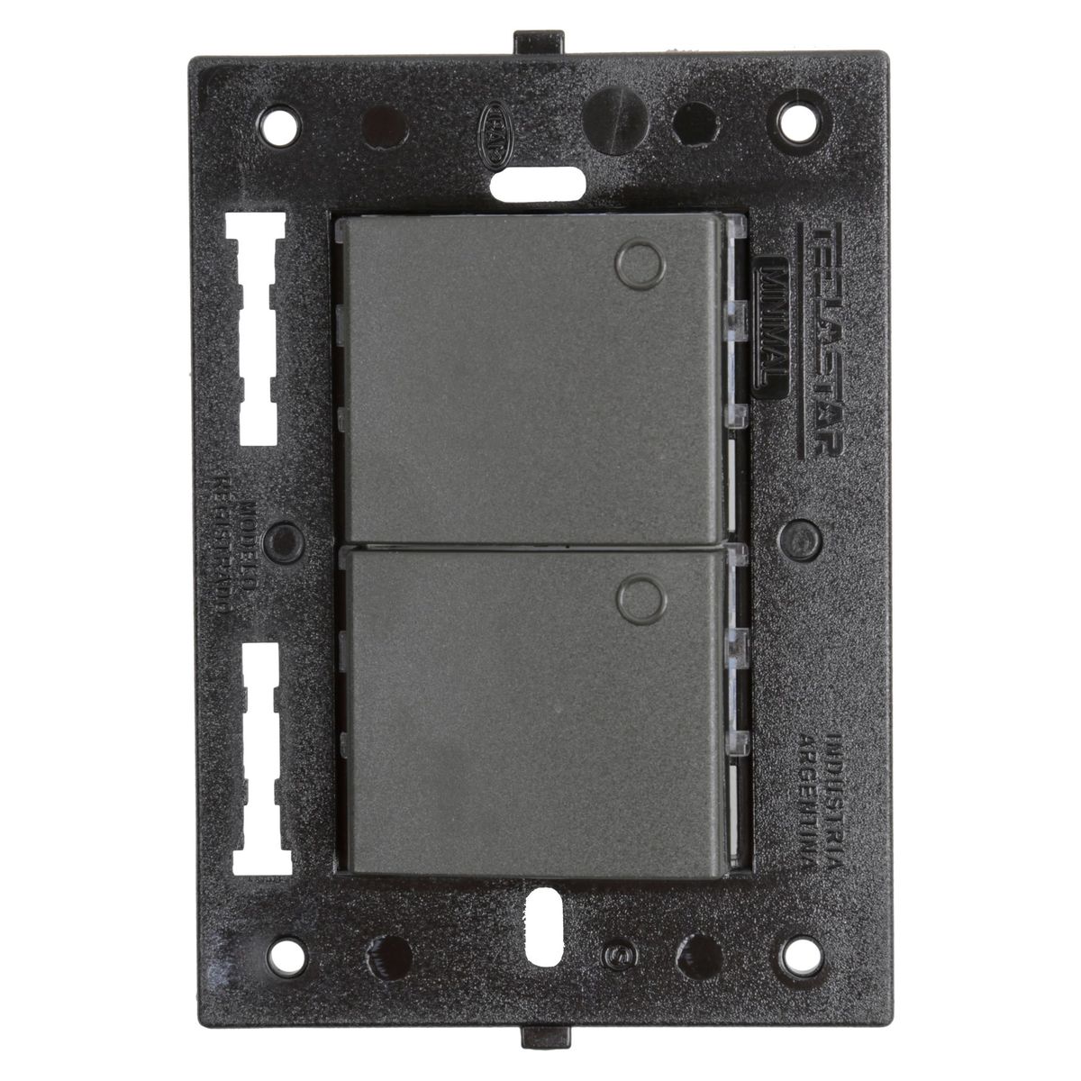 HALUX - Conmutador Doble Minimal Negro