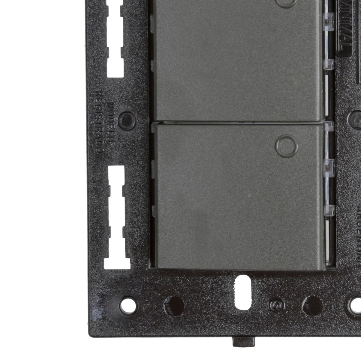 HALUX - Conmutador Doble Minimal Negro