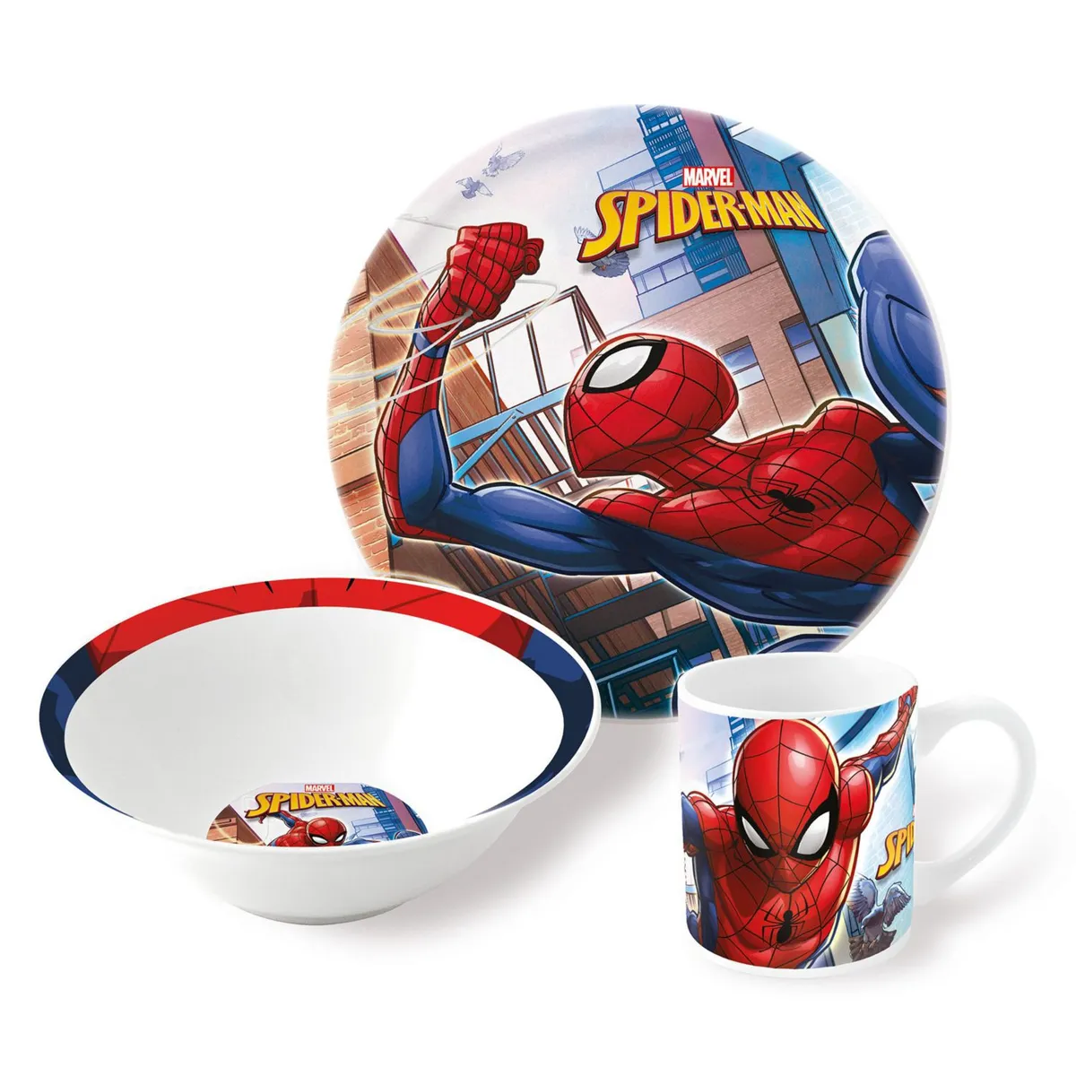 MARVEL - Set de Desayuno de 3 Piezas Spiderman