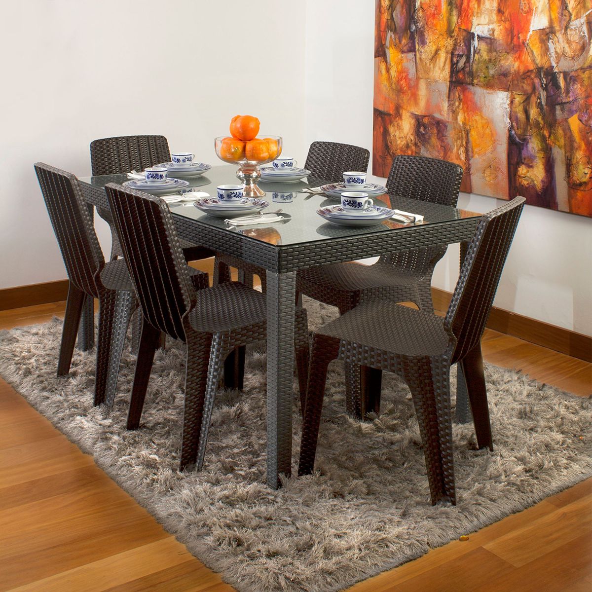 REYPLAST - Juego de comedor Tavarúa 6 Personas