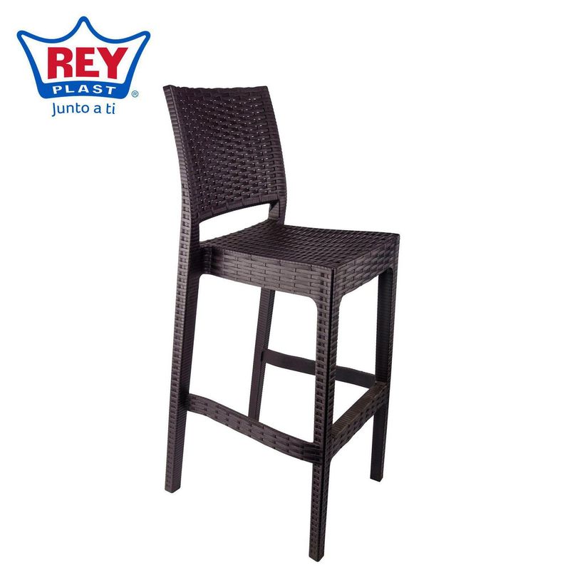 REYPLAST - Silla bar marrón