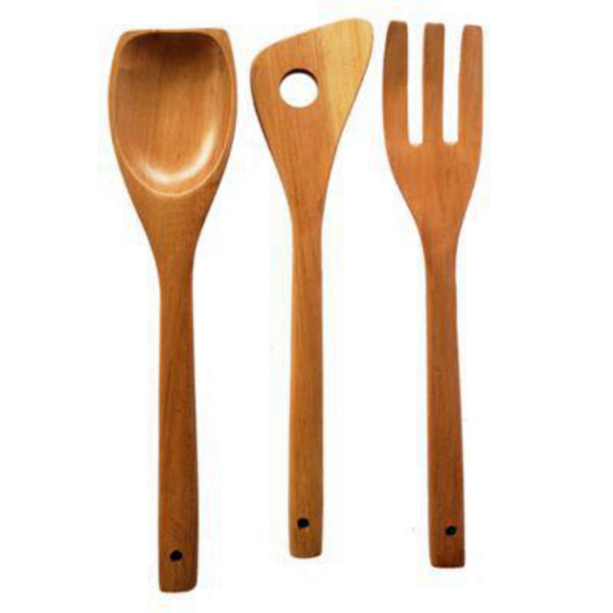 CASA BONITA - Juego x3 de Utensilios de Cocina Madera