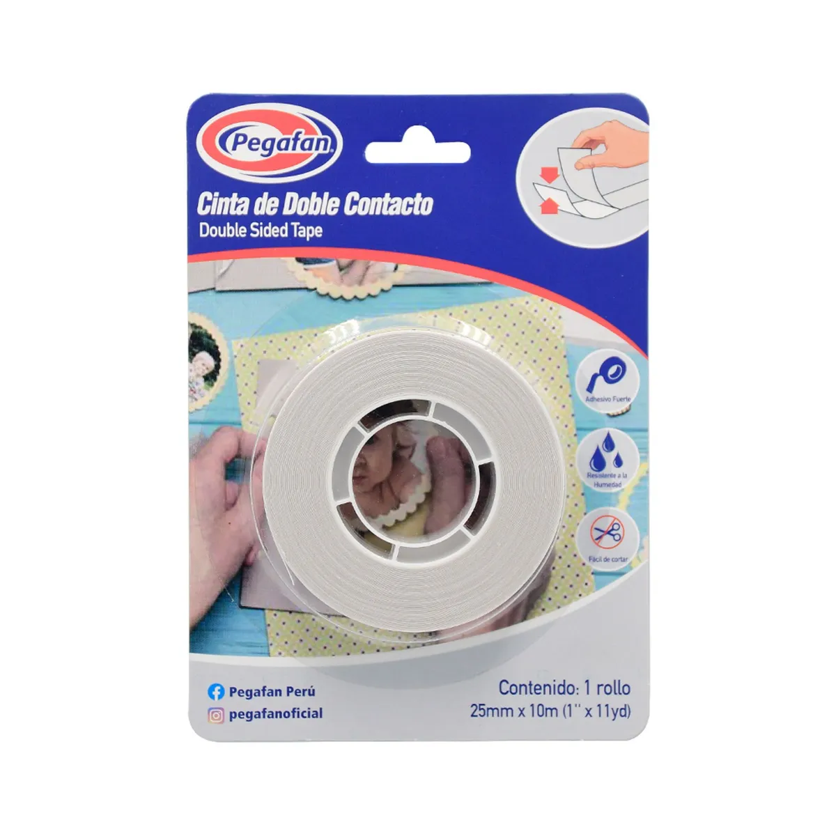 PEGAFAN - Cinta Doble Contacto 25mm x 10m