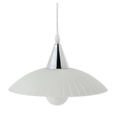 L�mpara Colgante Wolf 1 Luz Vidrio Blanco