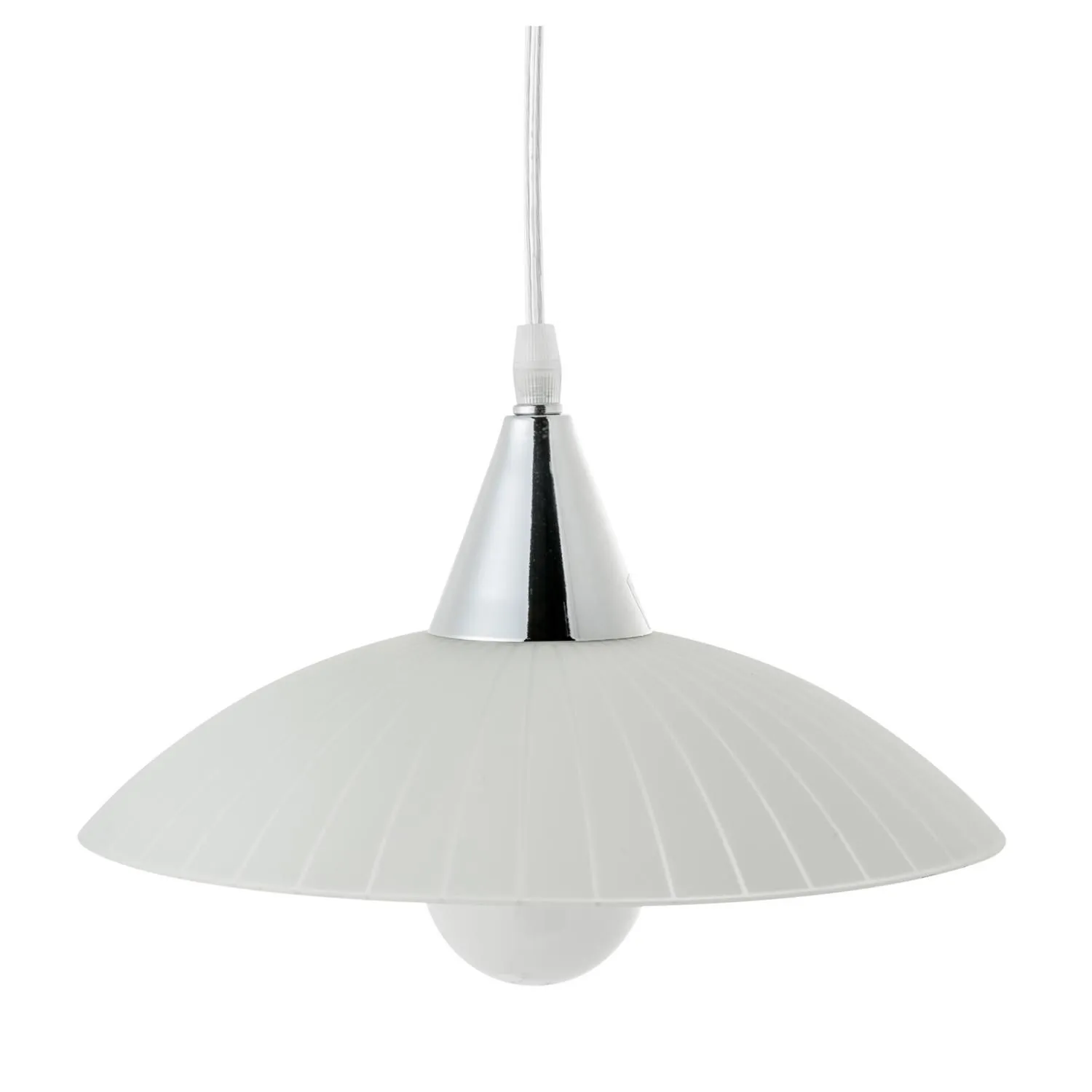 Lámpara Colgante Wolf 1 Luz Vidrio Blanco 60 W 25 cm