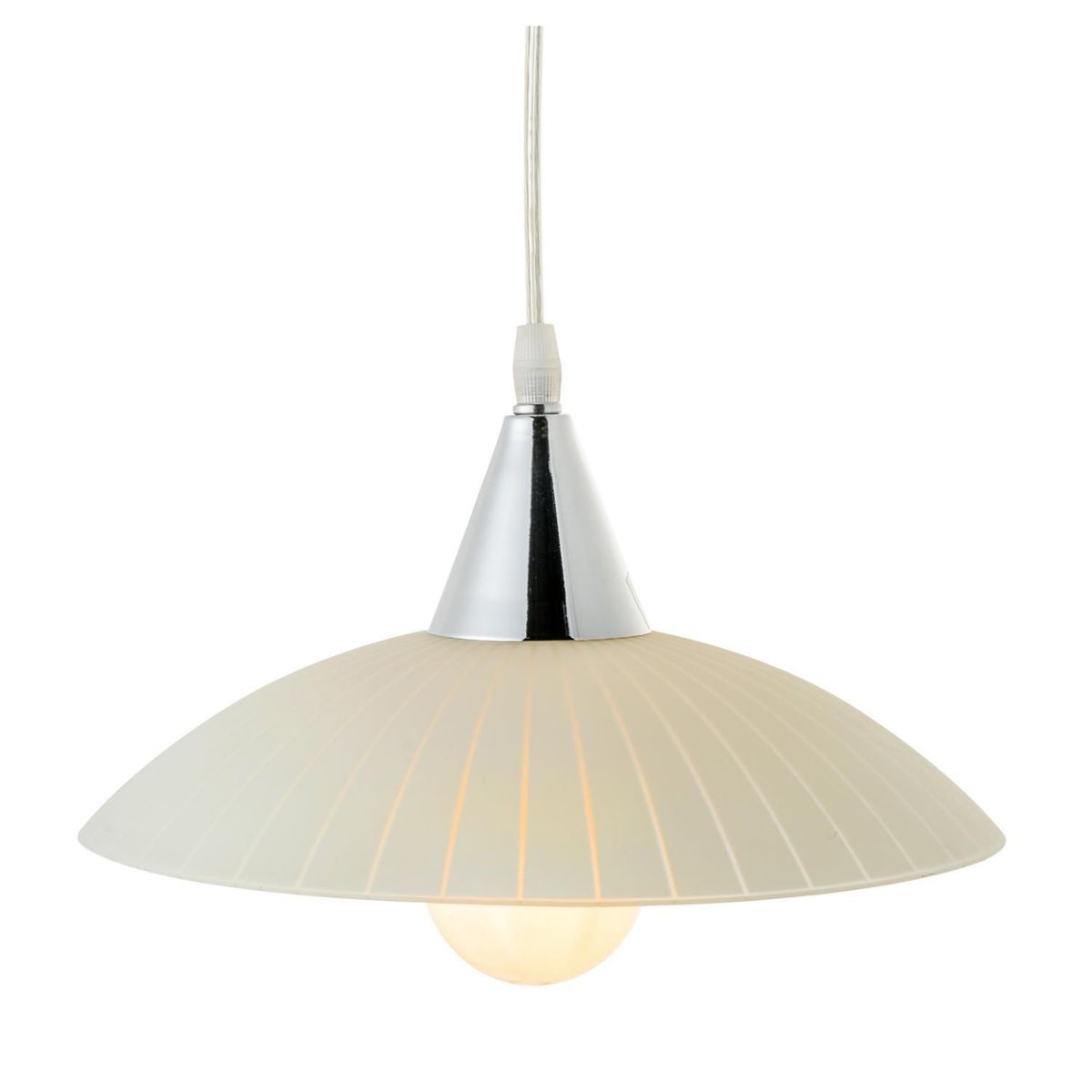 CASA BONITA - Lámpara Colgante Wolf 1 Luz Vidrio Blanco