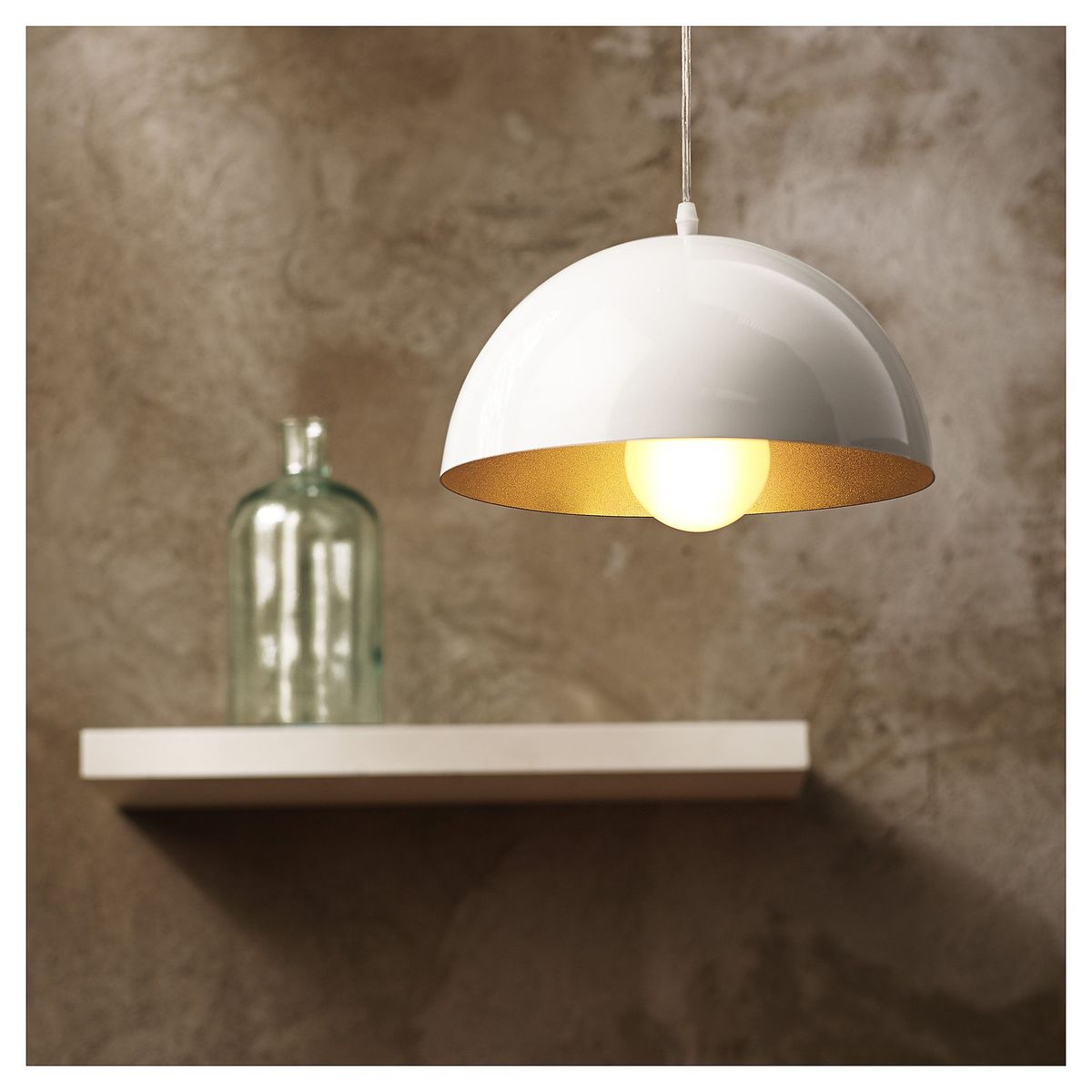 JUST HOME COLLECTION - Lámpara Colgante de Cocina Gante Roja 1 Luz E27