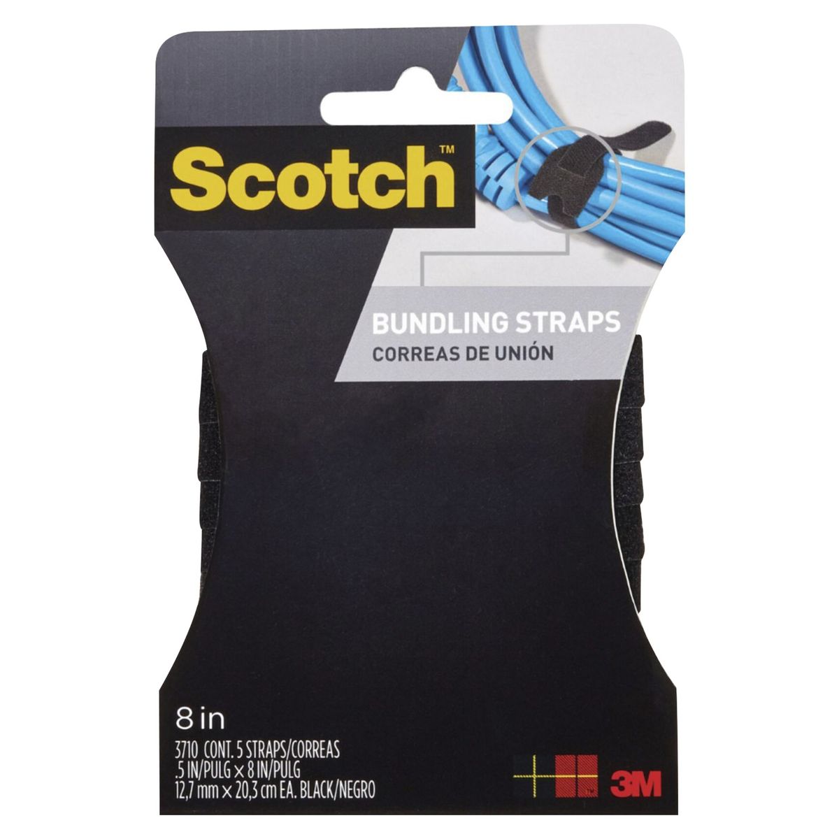 3M - Sujetador Velcro Sujetacables 3M 12.7 mm. x 20.3 cm.