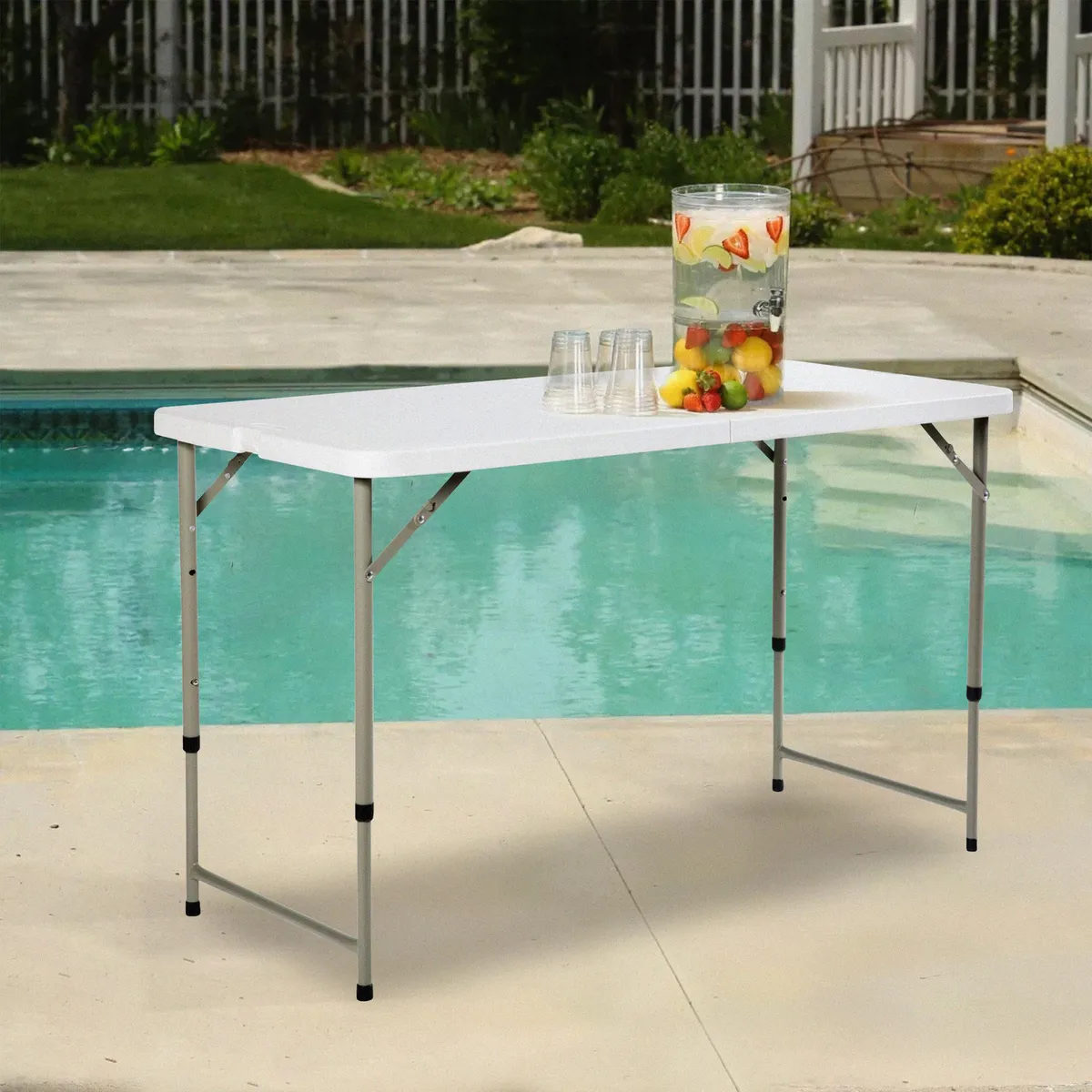 JUST HOME COLLECTION - Mesa Plegable Rectangular Arena 120x60x74 Cm