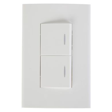 Interruptor Doble Halux Clio Blanco
