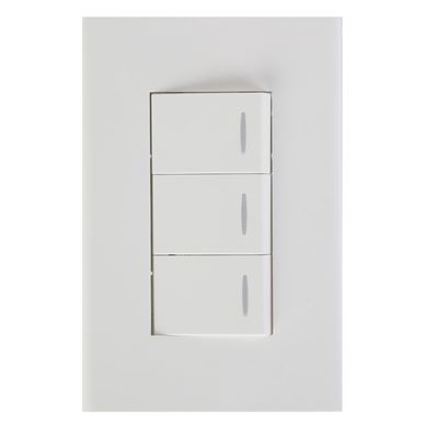 Interruptor Triple Halux Clio Blanco