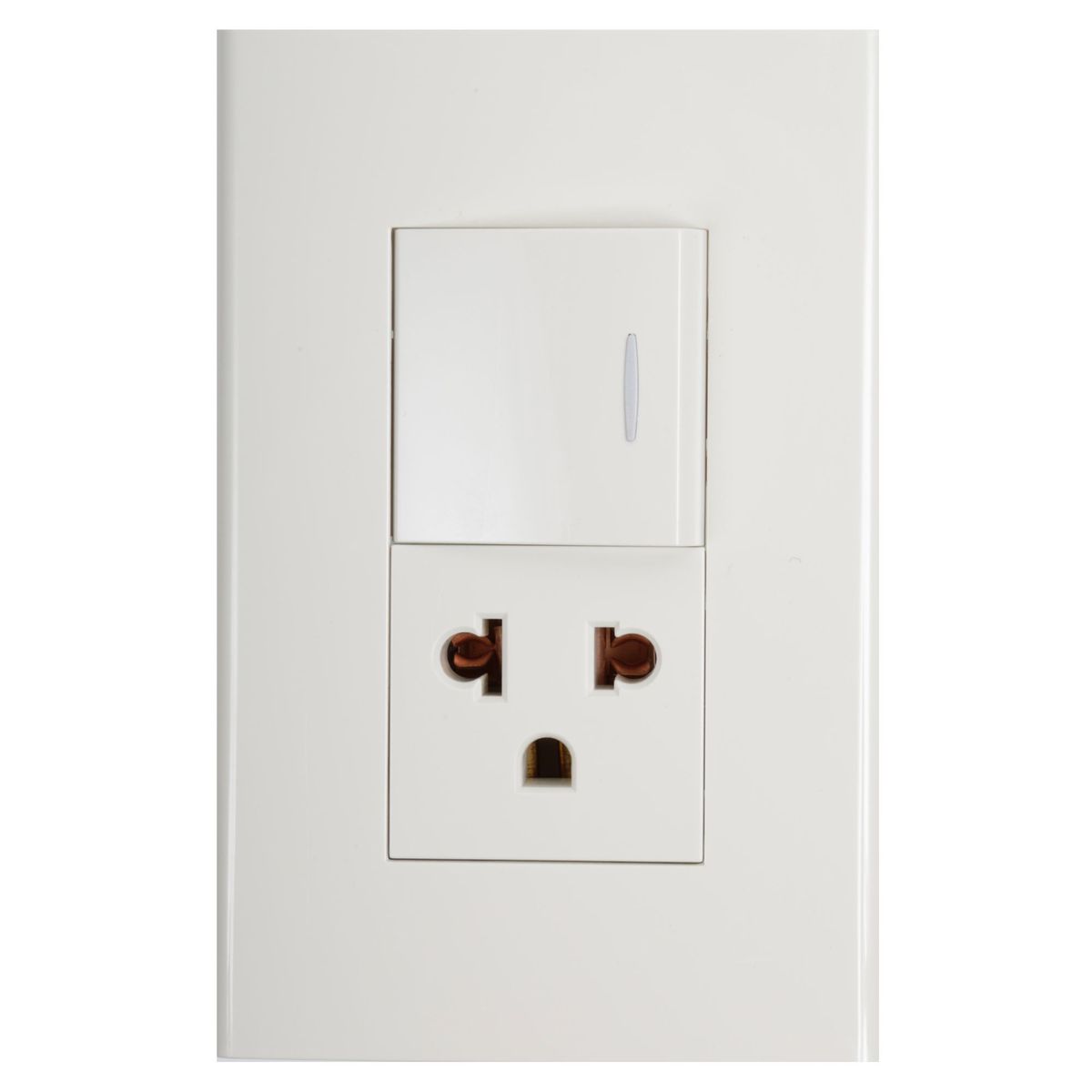 HALUX - Interruptor + Tomacorriente Simple P/T Clio Marfil