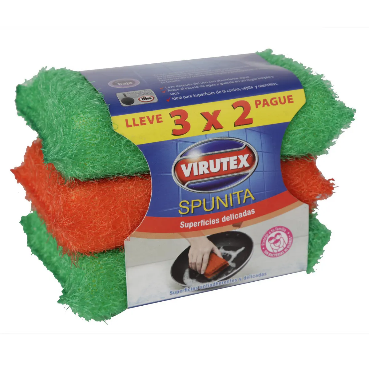 VIRUTEX - Esponja Virutex Multicolor