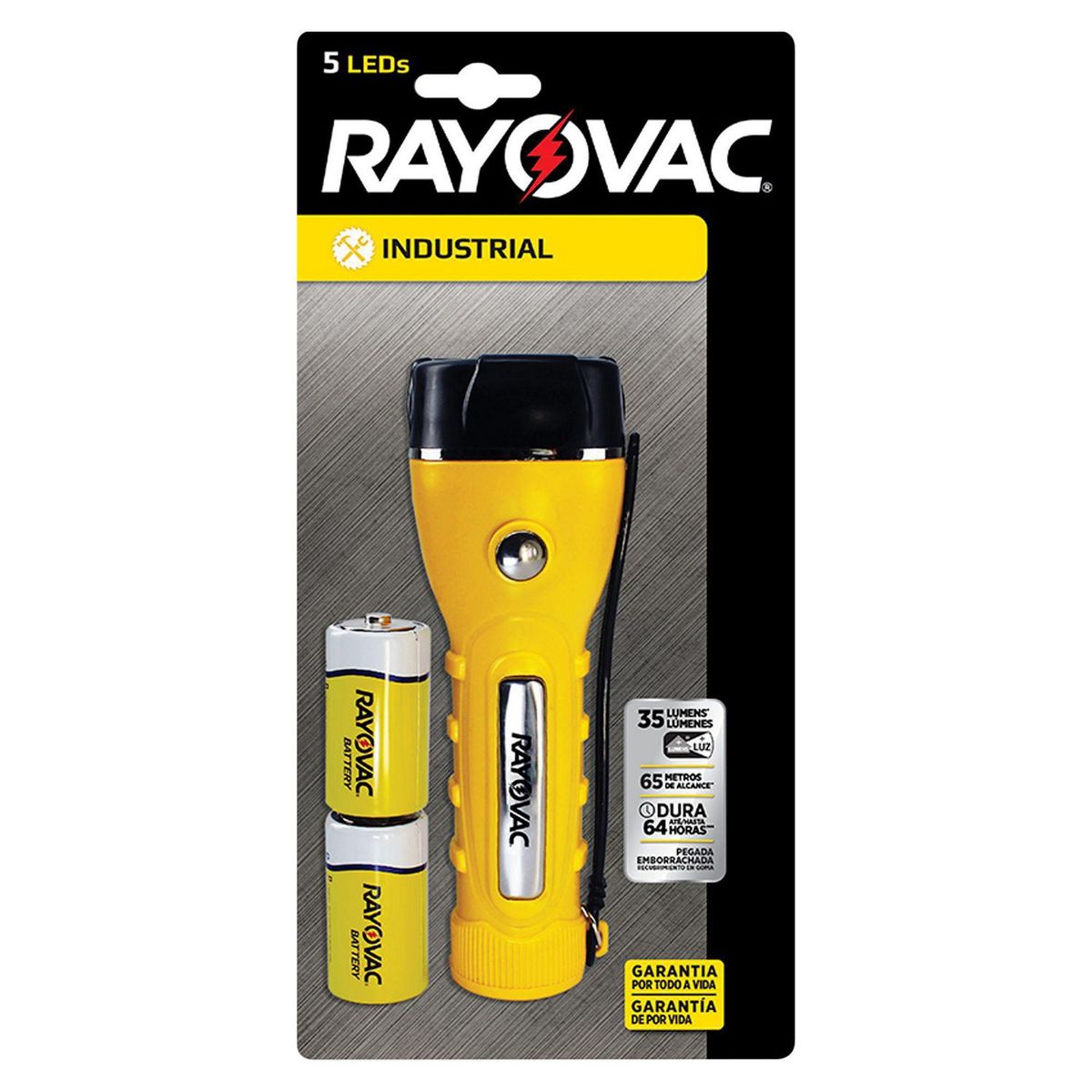 RAYOVAC - Linterna de mano Rayovac 35lm + 2 Pilas D