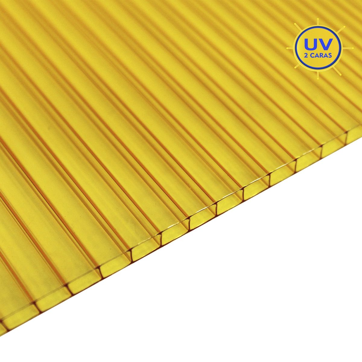 POLYARQ - Techo Policarbonato Alv Amarillo 1.05x2.9mx6mm Polygal